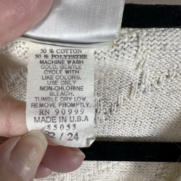 Vintage Fashion Bug Butterfly Button Up Short Sleeve Knit Sweater Women’s 22/24 - Picture 6 of 9